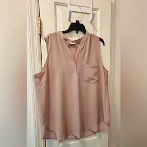 Sleeveless Blush Pink Blouse